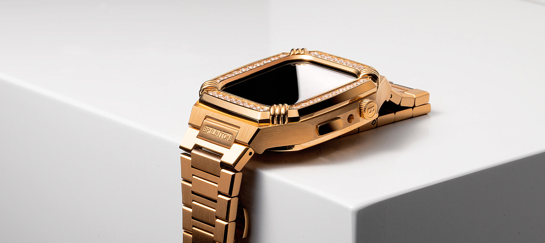 46mm Apple Watch Bezel Baguette Moissanite | 14K Gold Vermeil Luxury Tech Bling Amazon.com: Surace Bling Bumper Case Compatible with Apple  main image 4