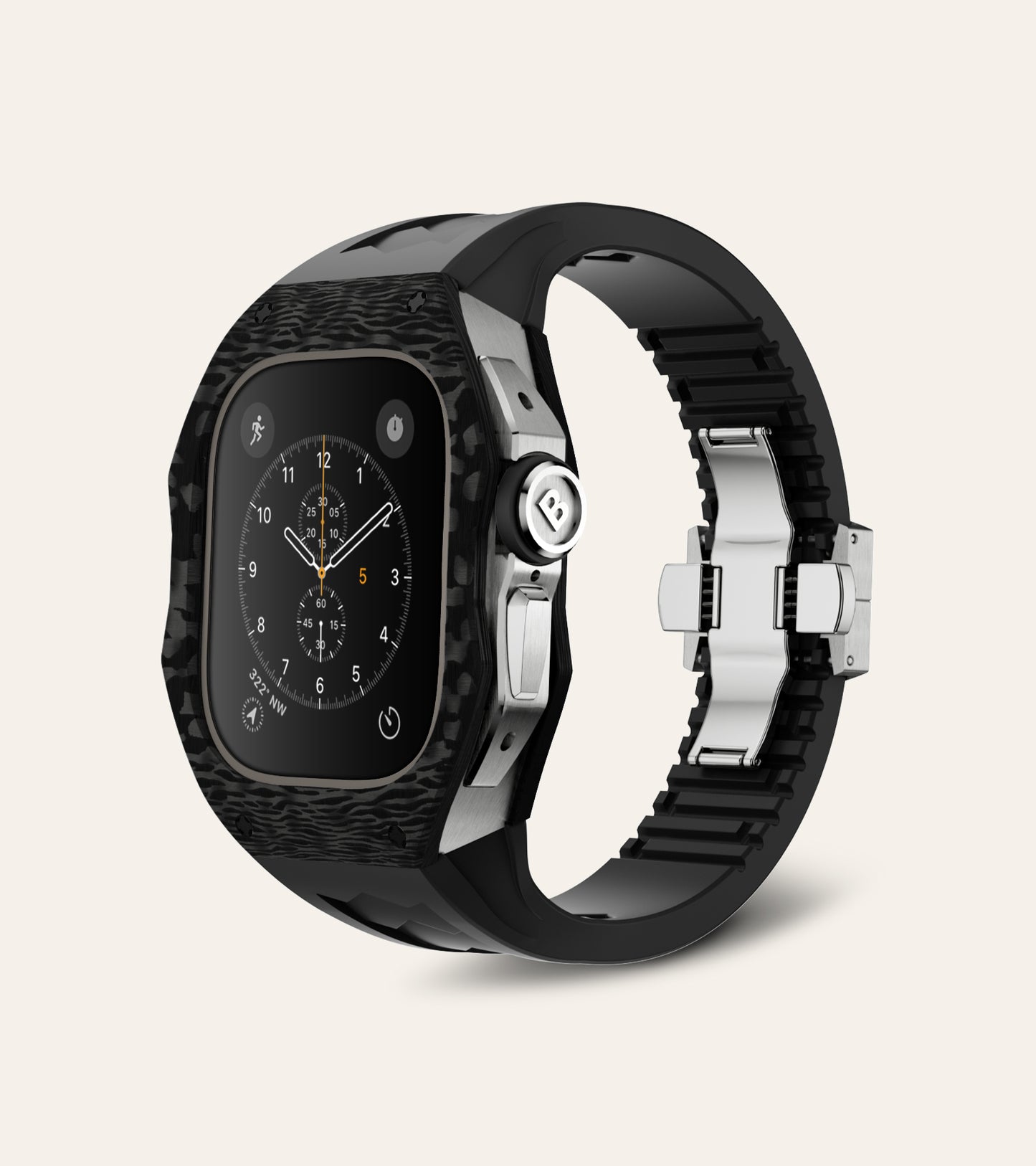 Apple Watch Ultra Case | Titan Carbon - Chrome Black