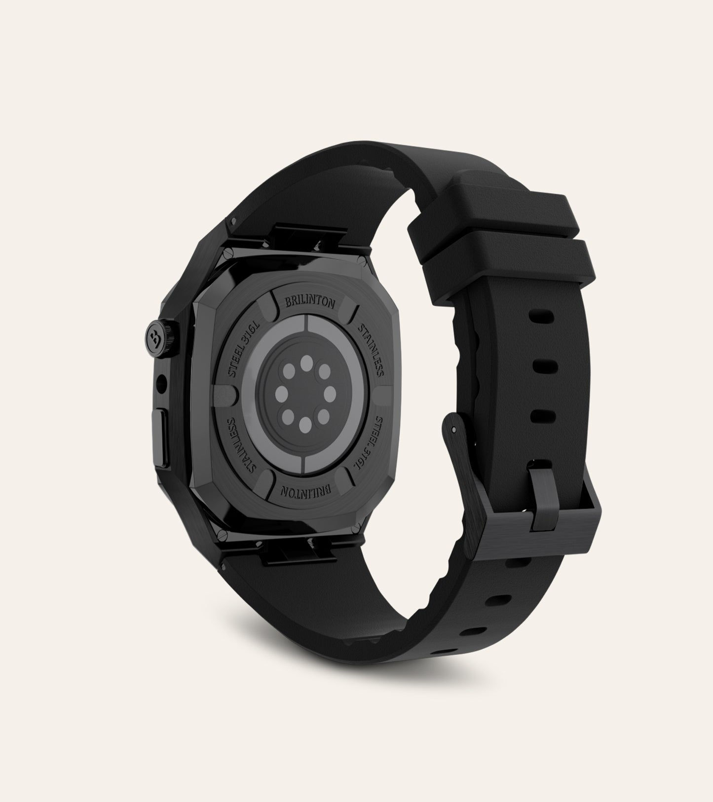 Brilinton - Luxury Apple Watch Case Active Bold One - Black - Back