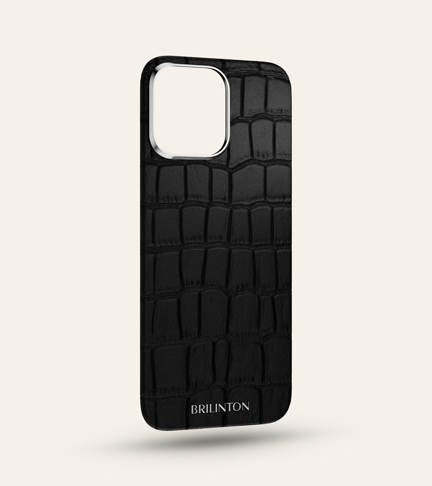 iPhone MagSkin | Crocodile - Obsidian Black