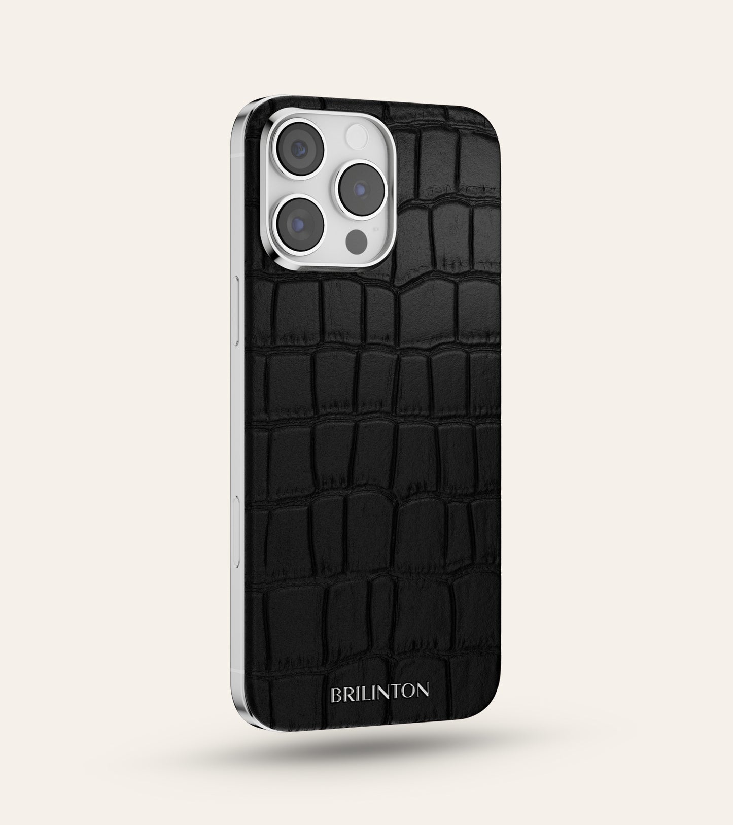 iPhone MagSkin | Crocodile - Obsidian Black