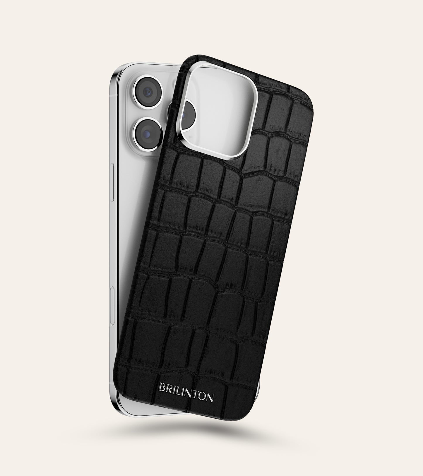 iPhone MagSkin | Crocodile - Obsidian Black