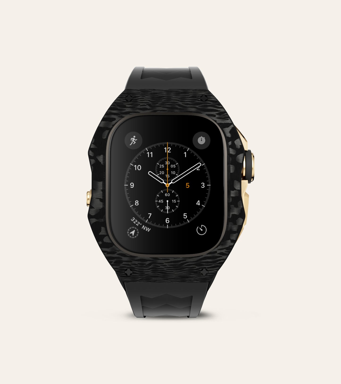 Apple Watch Ultra Case | Titan Carbon - Gold Black