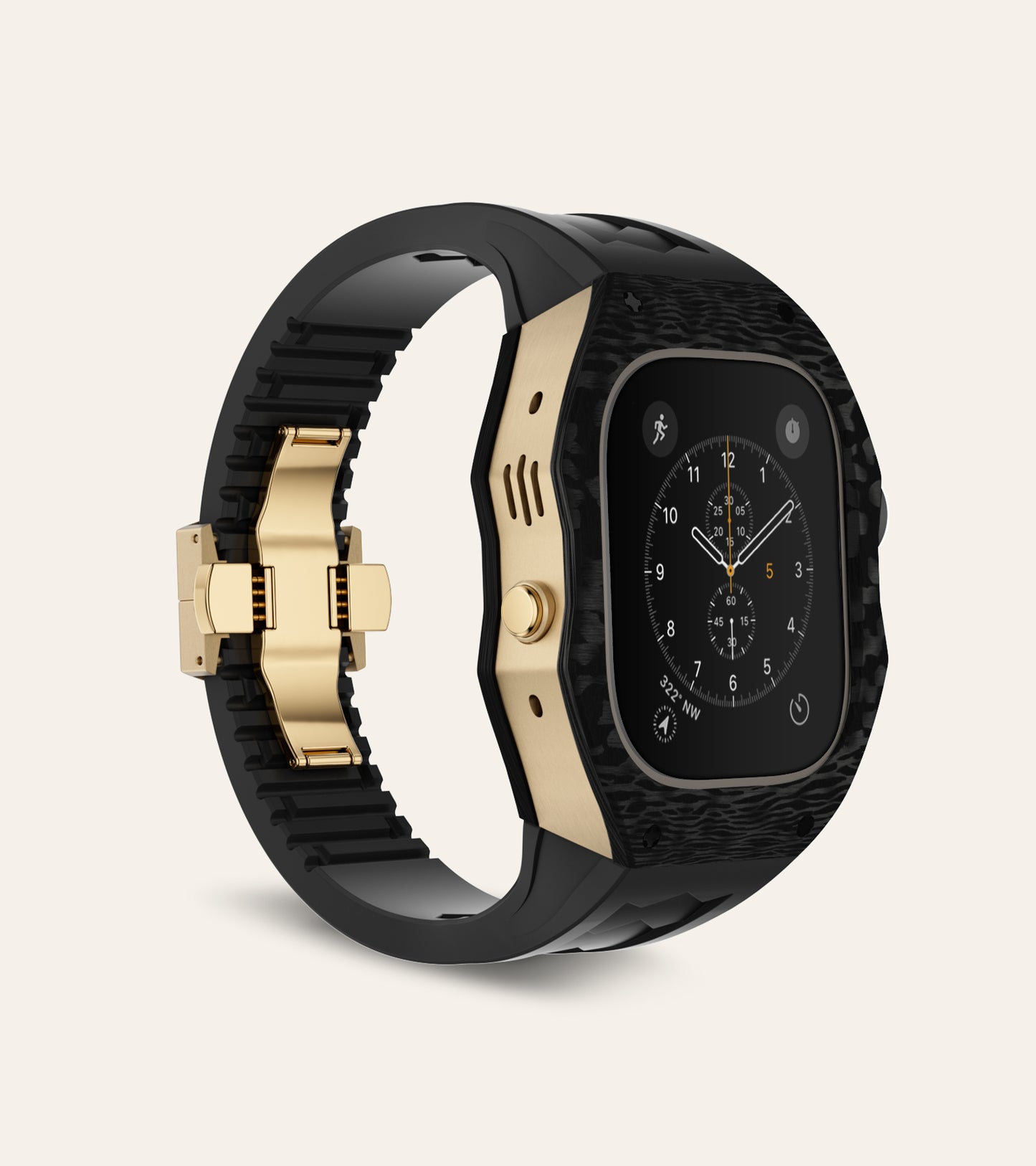 Apple Watch Ultra Case | Titan Carbon - Gold Black