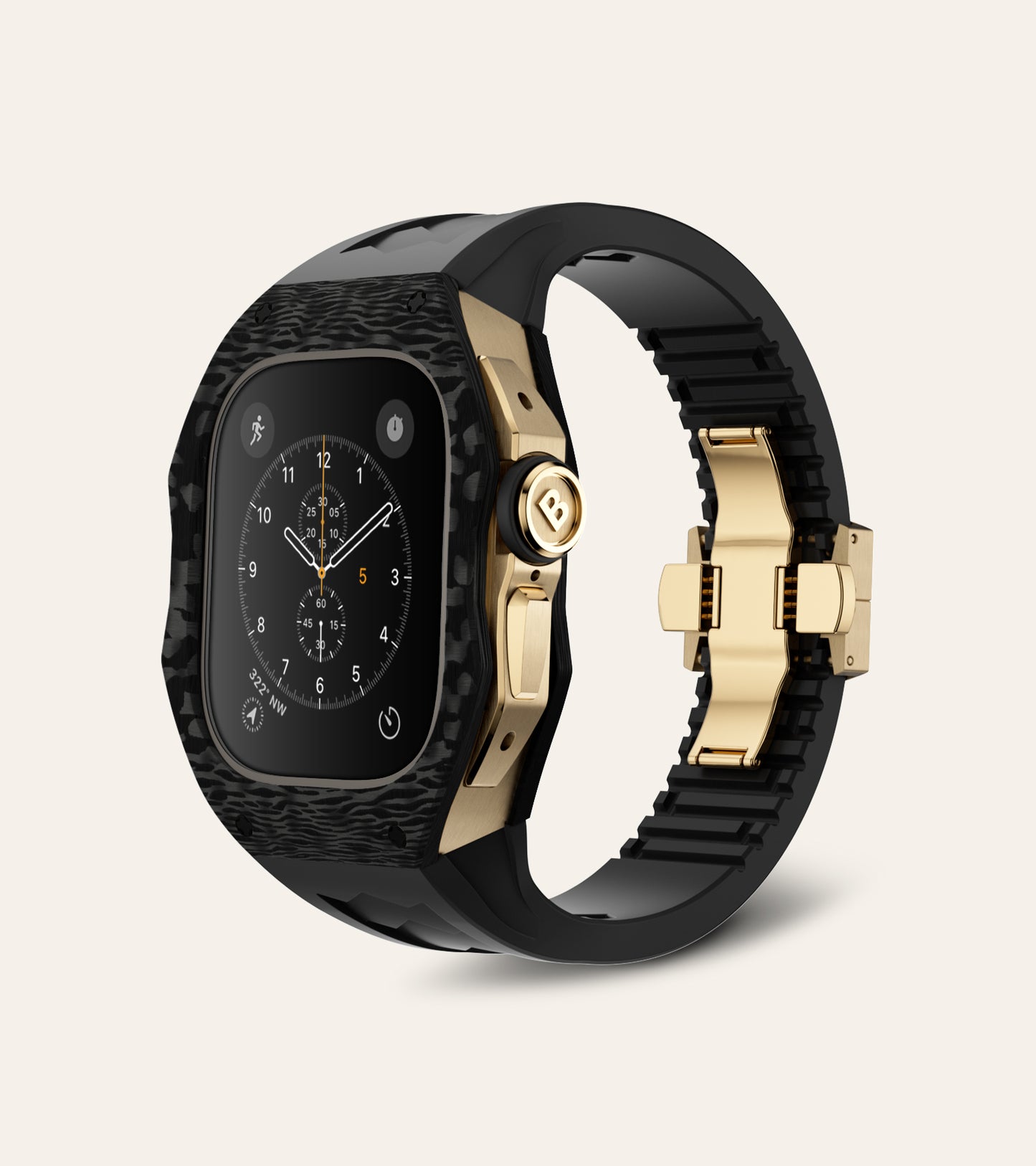 Apple Watch Ultra Case | Titan Carbon - Gold Black