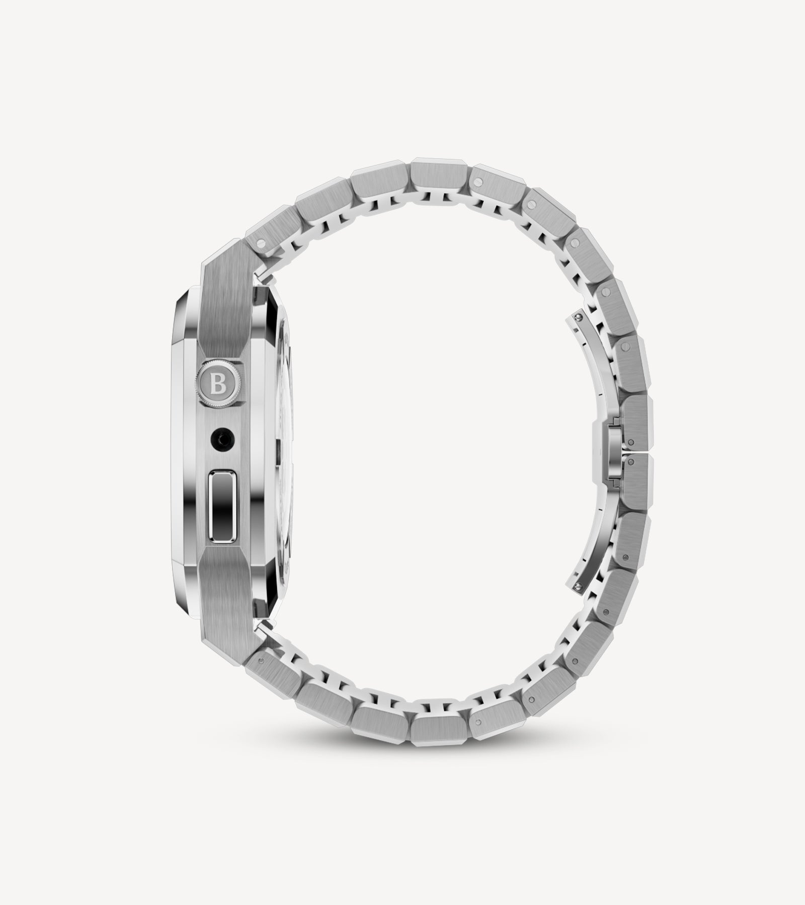 Brilinton - Apple Watch Case - ‏‏‏‏‏‏Essential Steel - Silver - Side