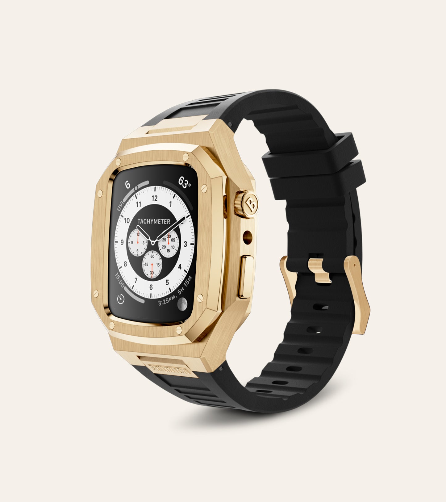 Brilinton - Luxury Apple Watch Case - ‏‏Active Bold One - Gold - Angle