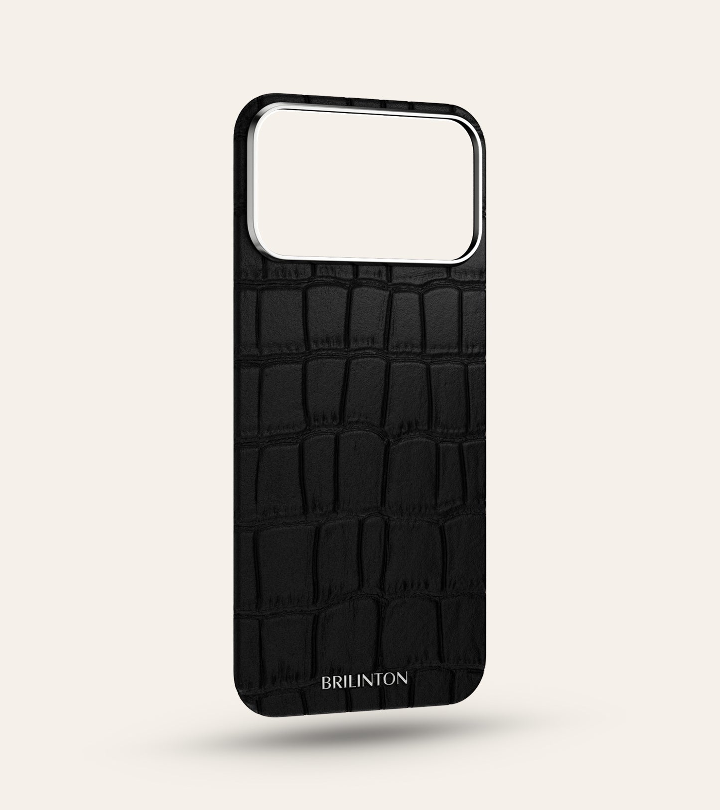 iPhone MagSkin | Crocodile - Obsidian Black