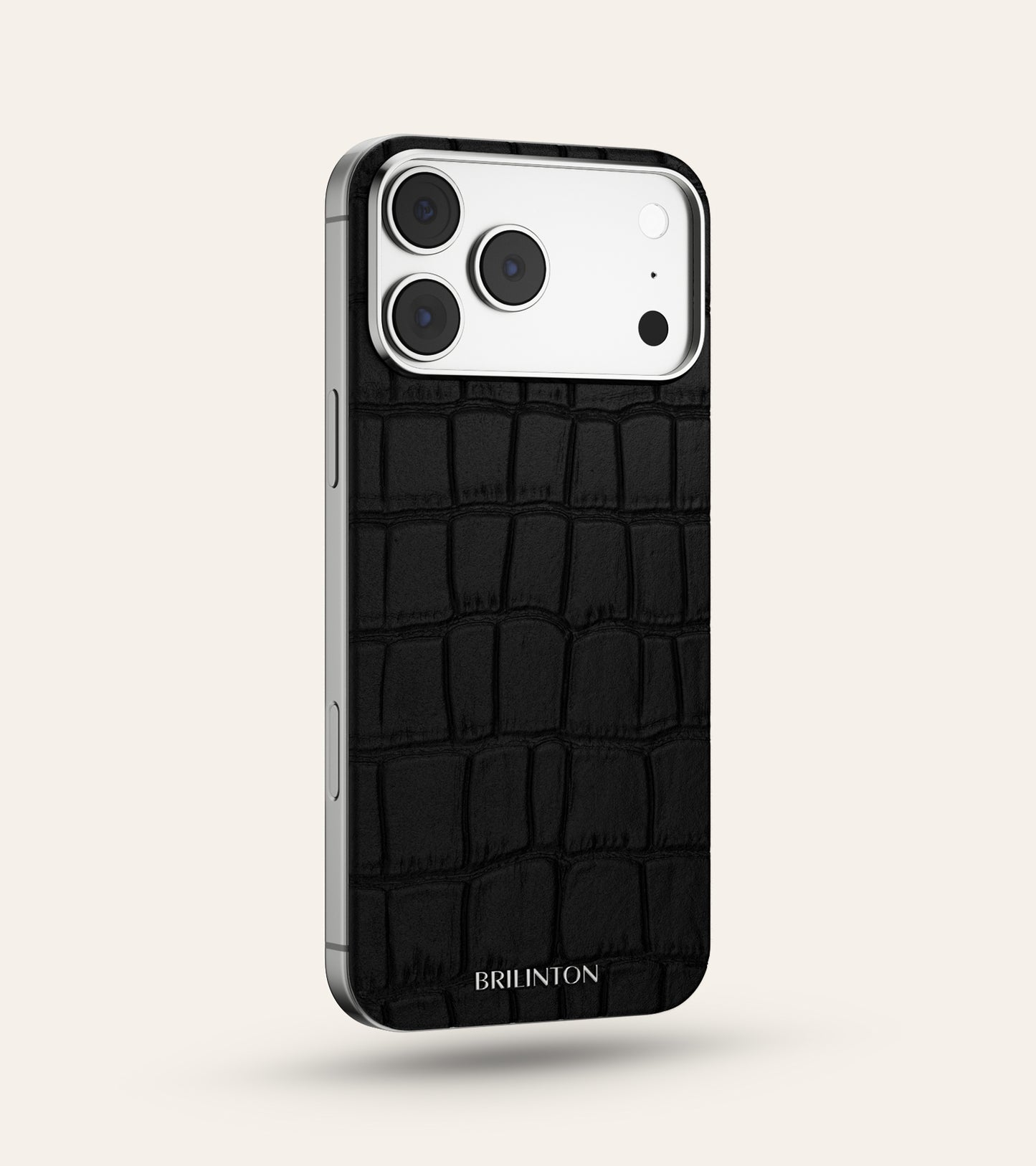 iPhone MagSkin | Crocodile - Obsidian Black