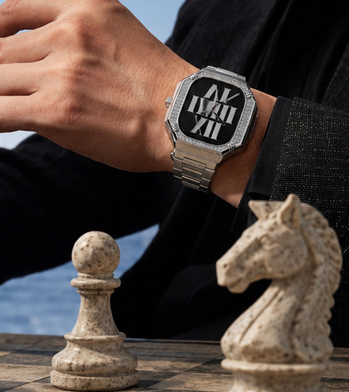 Monarch Crystals WatchWare™ - Silver | Apple Watch