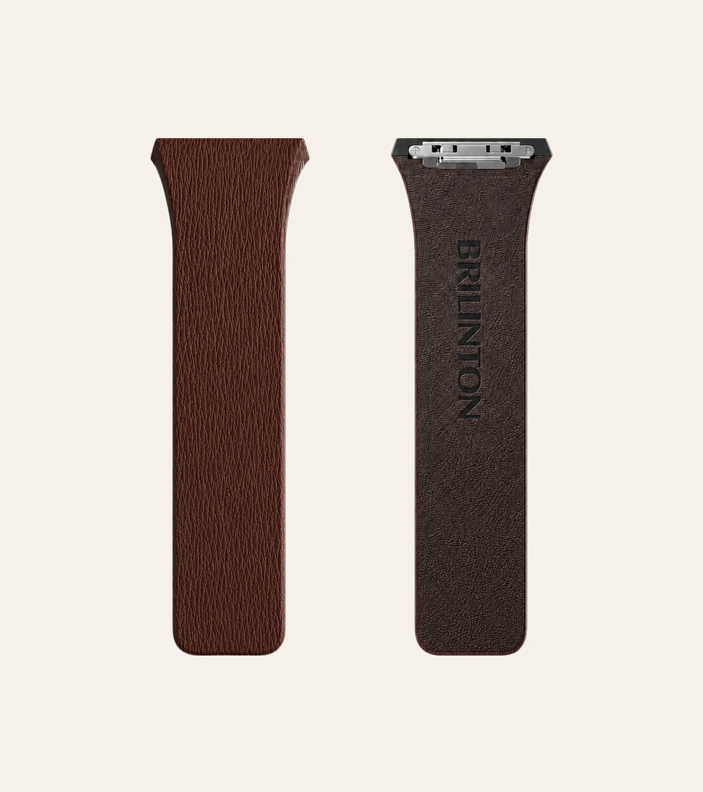 Slate Ruska BandWare in Terra Rossa showing outer leather and inner lining